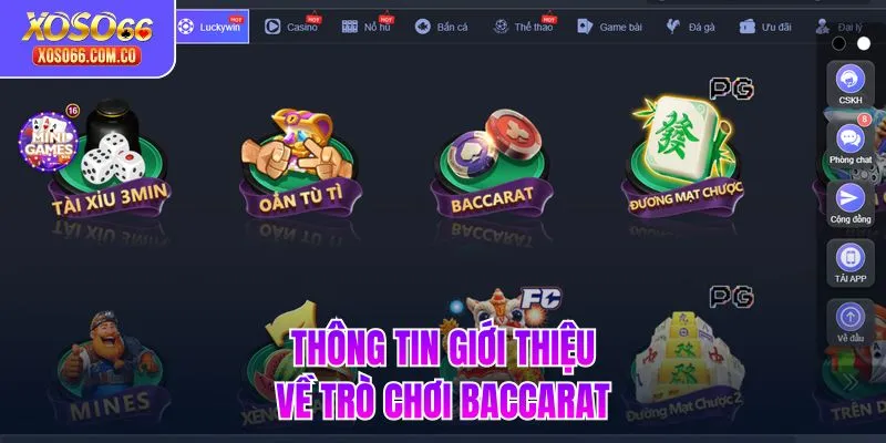 Thông tin giới thiệu về trò chơi Baccarat 