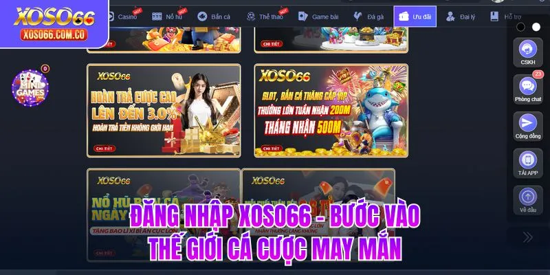 Đăng Nhập XOSO66 - Bước Vào Thế Giới Cá Cược May Mắn